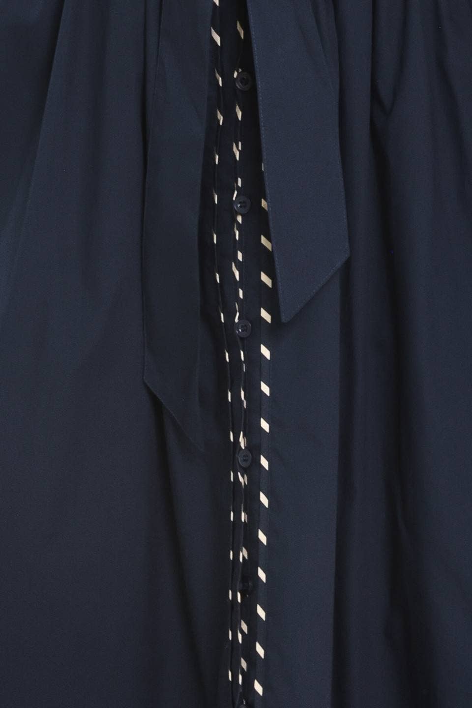 Navy Midi Dress with Contrasting Binding