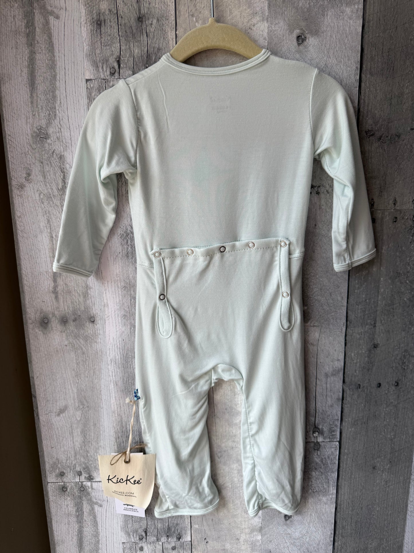 KicKee Pants Footie Pajamas with 2-Way Zip // Pale Blue