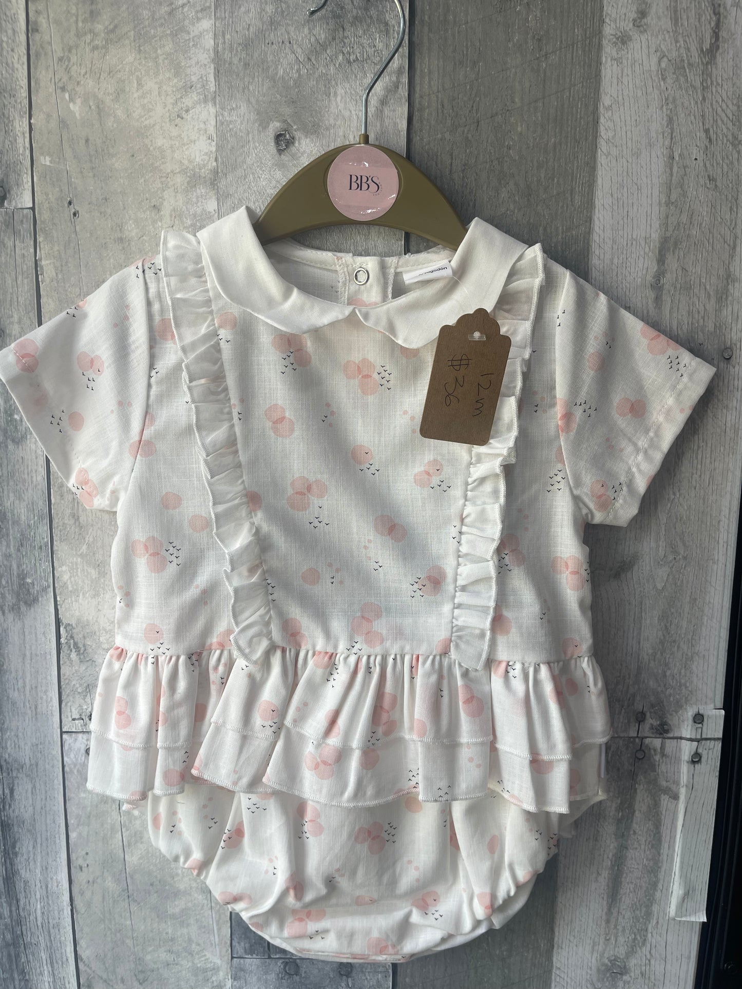 Baby Girl Ruffle Dotty bird set