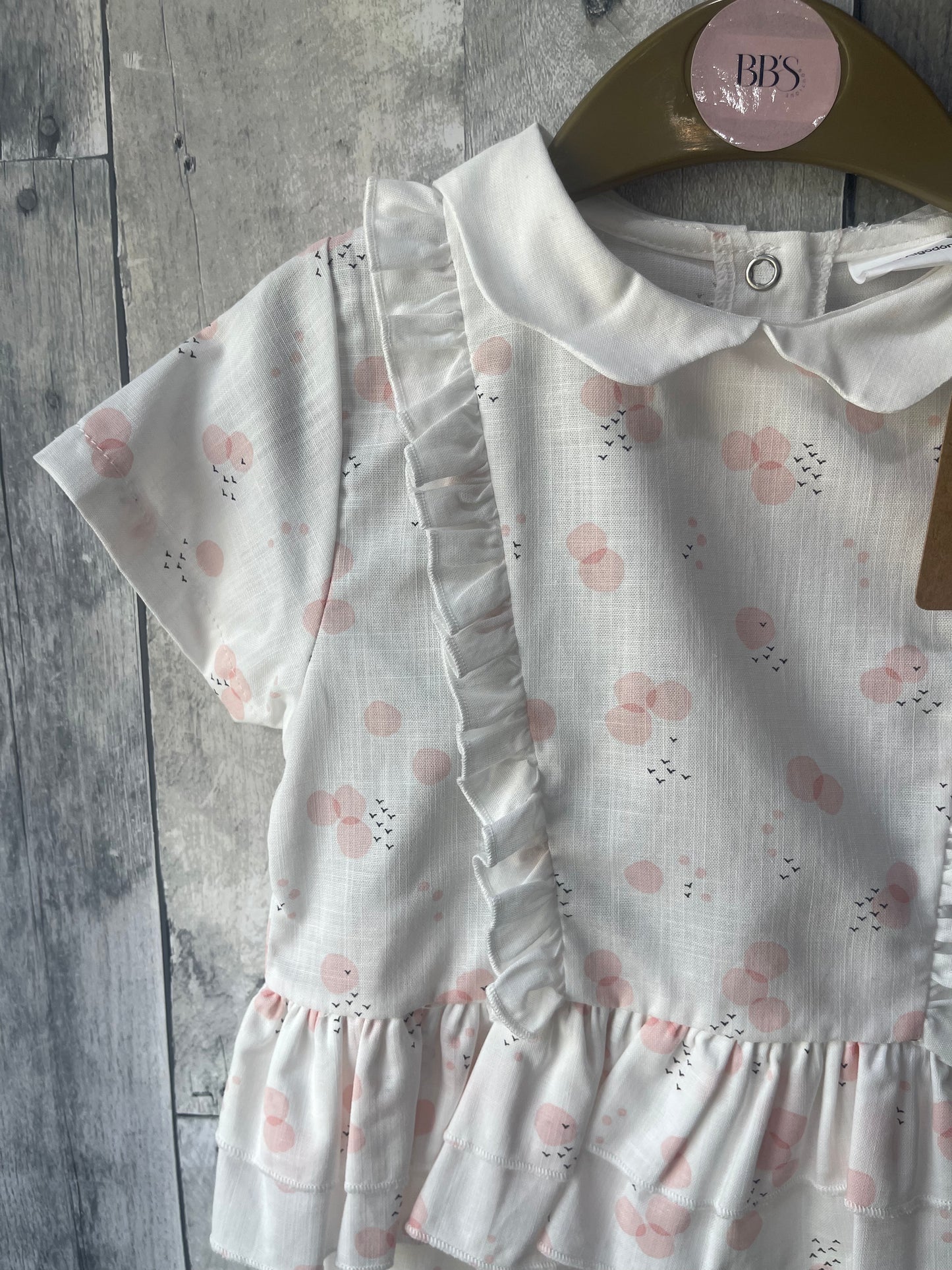 Baby Girl Ruffle Dotty bird set