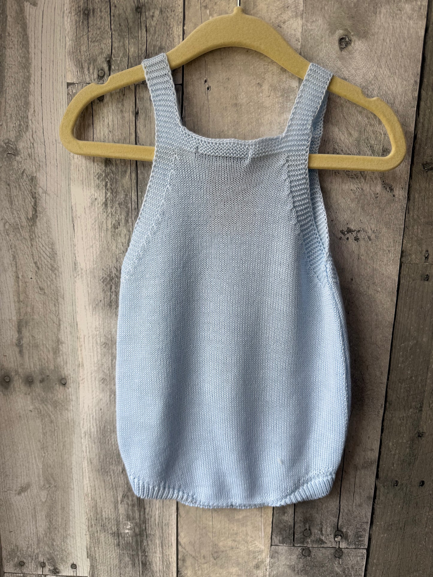 Babidu Knit One-piece Romper // Blue