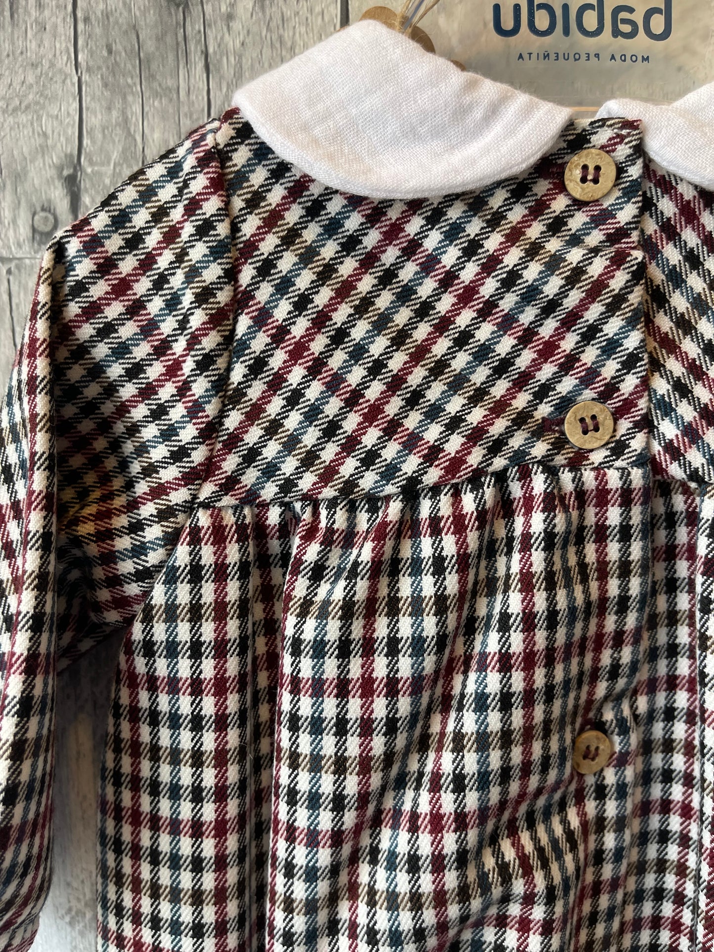 Babidu Baby Girls Winter Plaid Romper