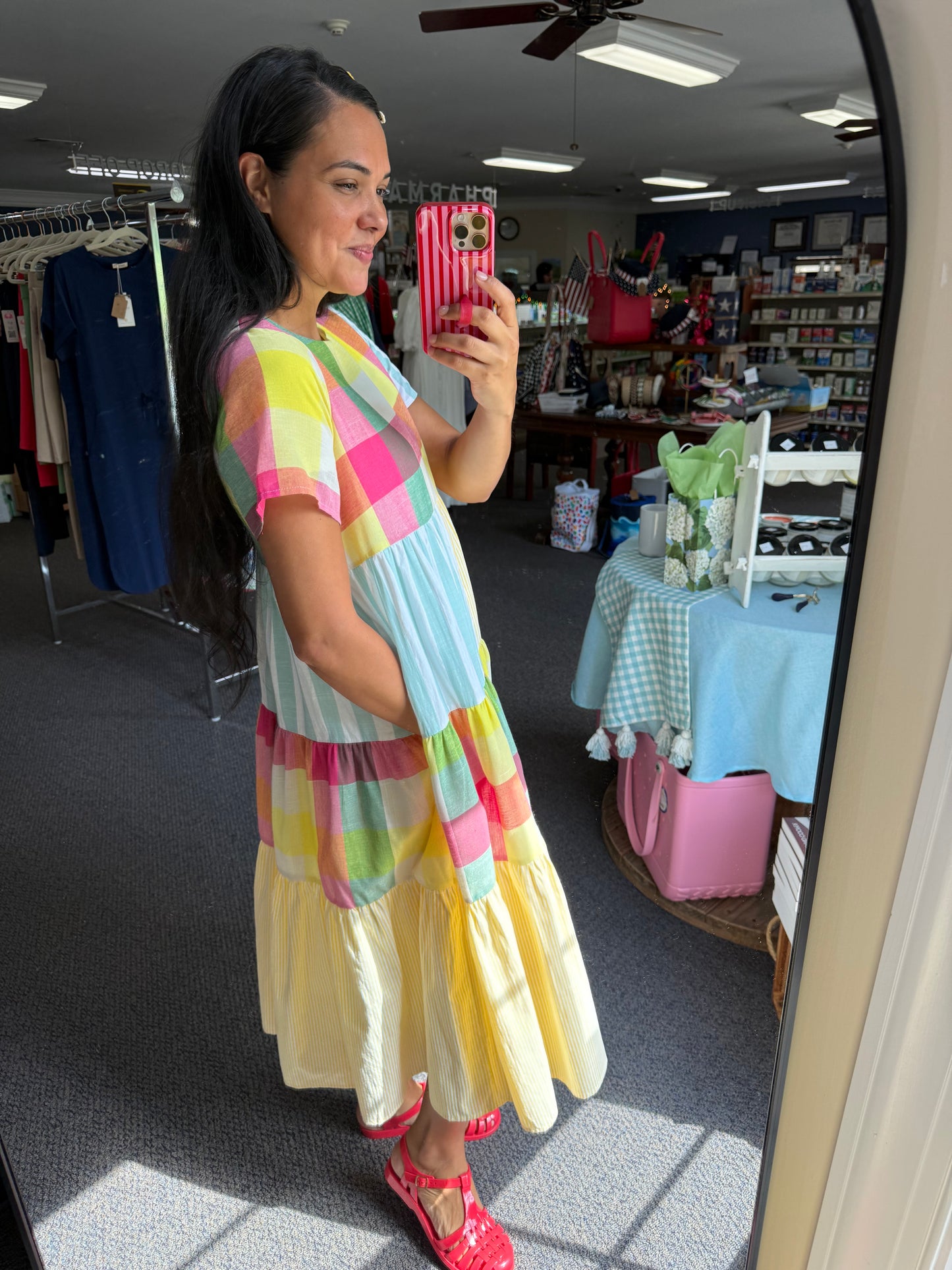 Multi-Color Patchwork Maxi Dress