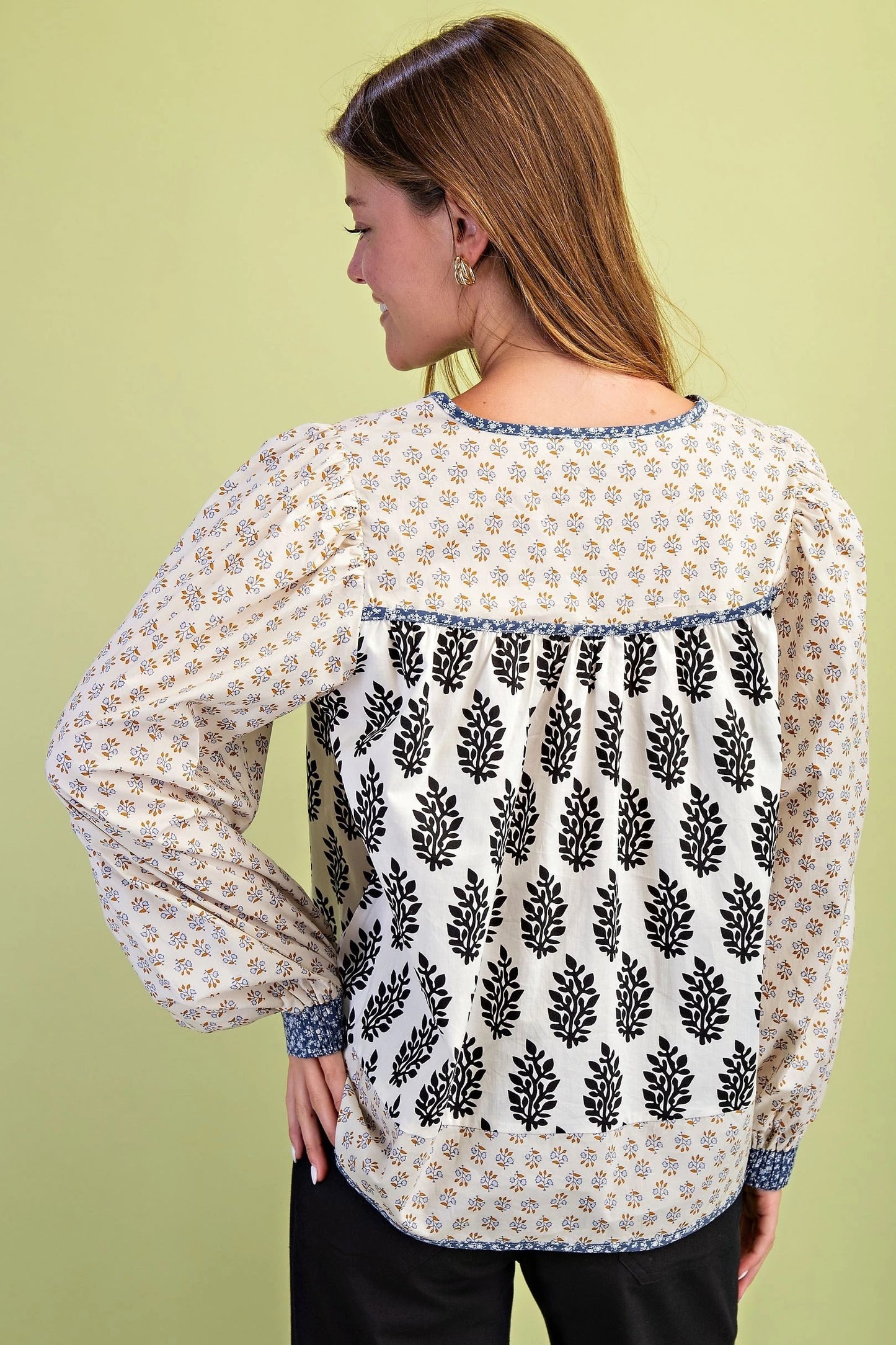 Autumn Mixed Print Blouse