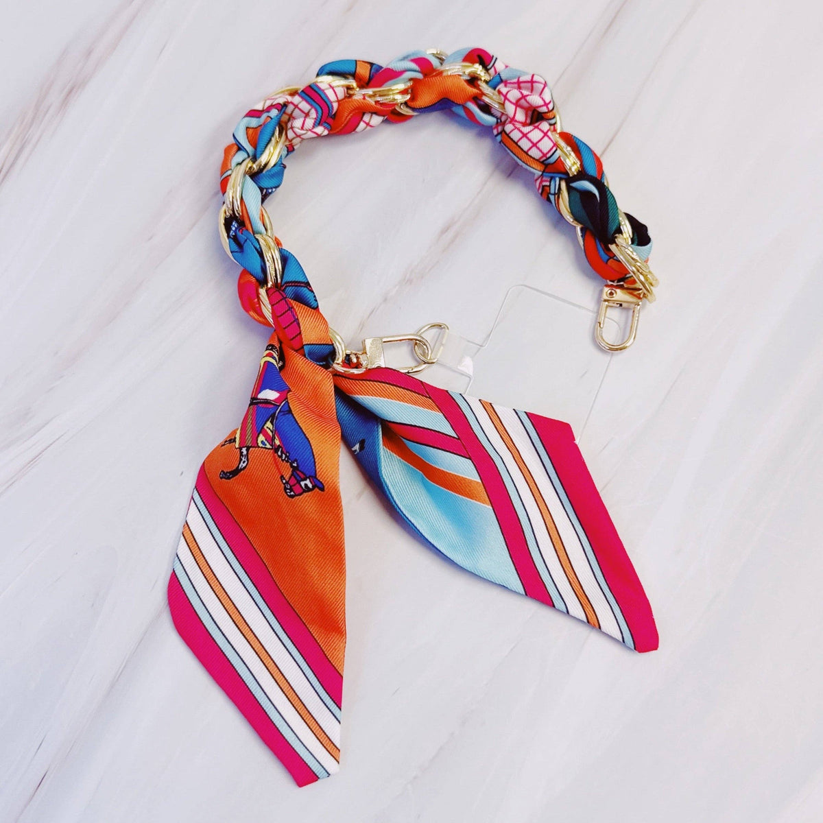 Ellison+Young - Braided Scarf Chain Phone Lanyard: Equestrian