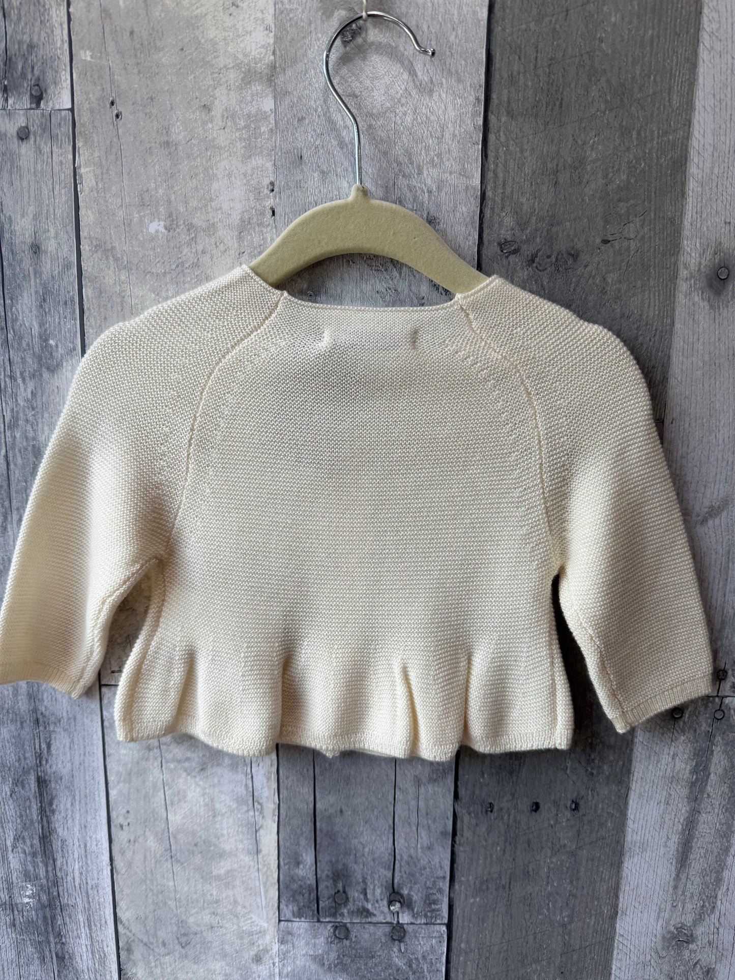 Babidu Baby lightweight ivory cardigan