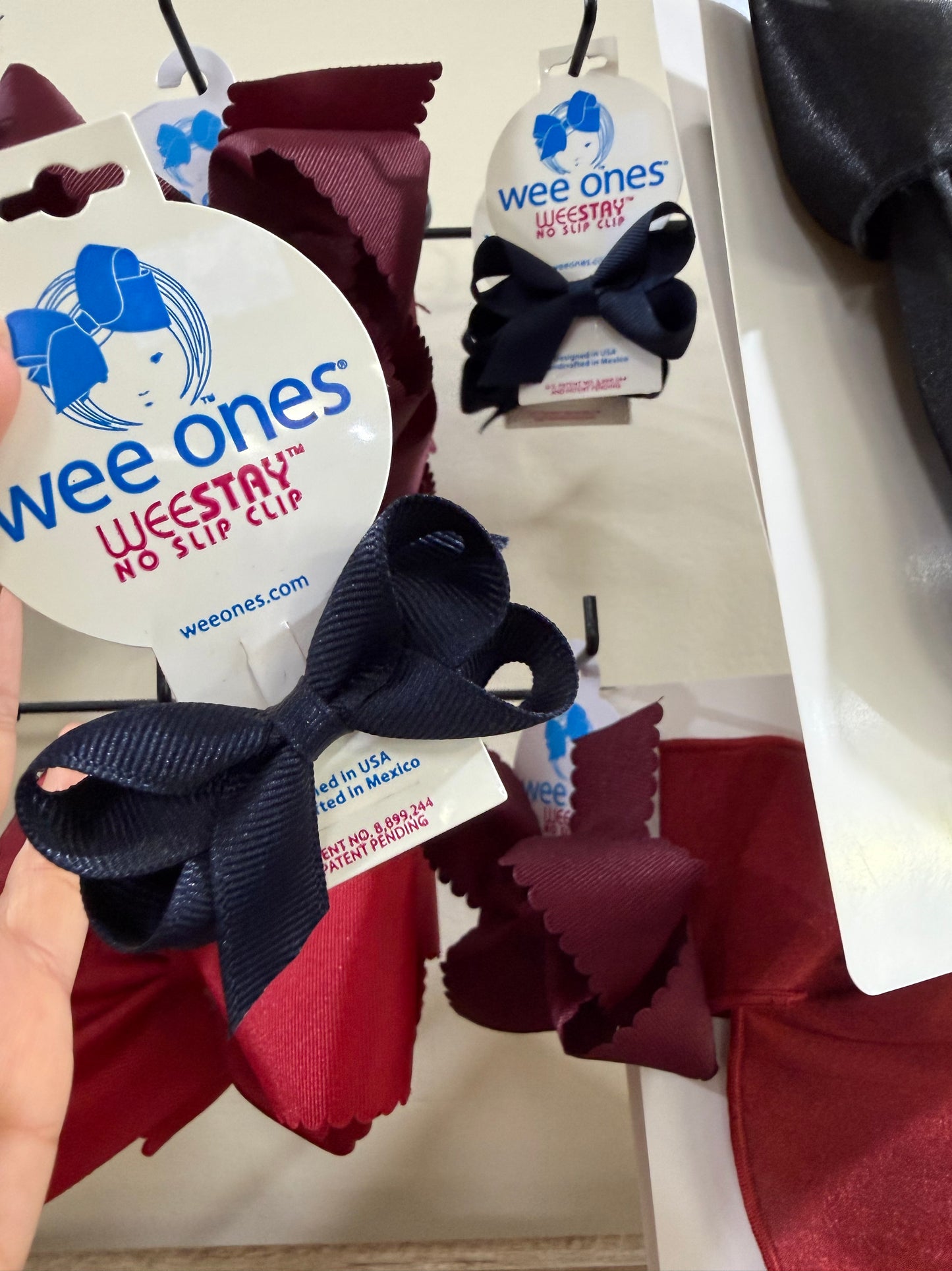 “Baby” Knot tied Wee Ones Hair Bow // Navy