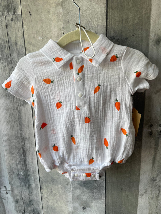 Carrot Romper & Sun Bunny Hat // set