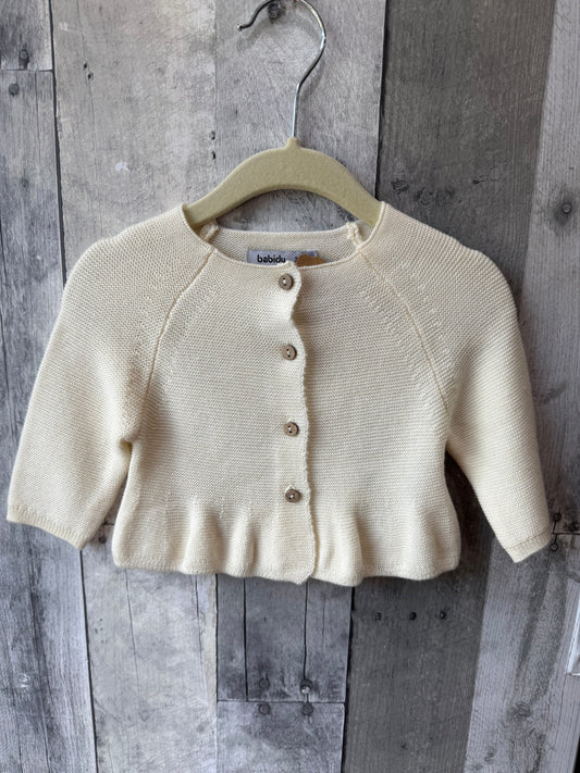 Babidu Baby lightweight ivory cardigan