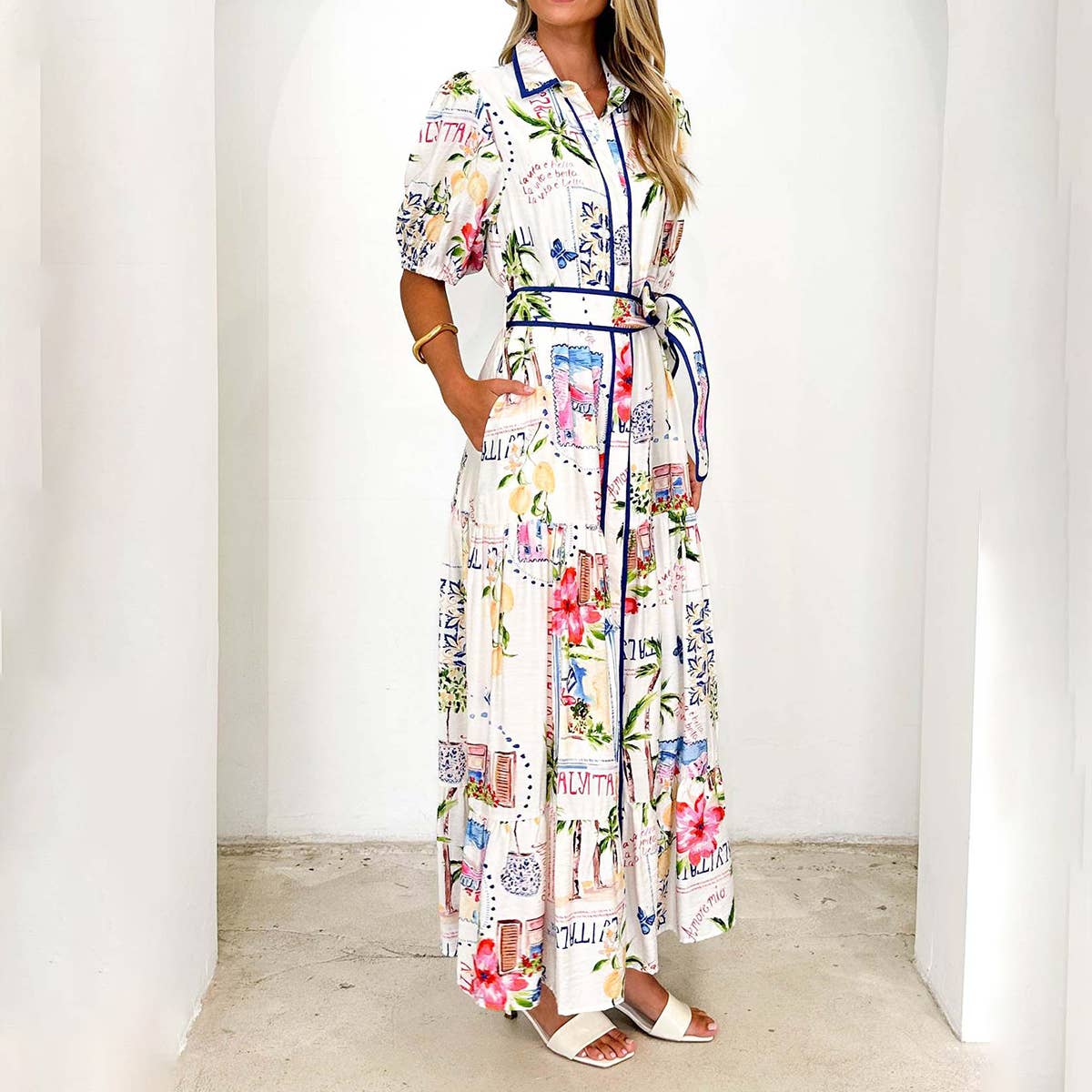 Coastal Print Dress