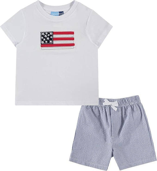 Good Lad Toddler Boy July 4th Short Set