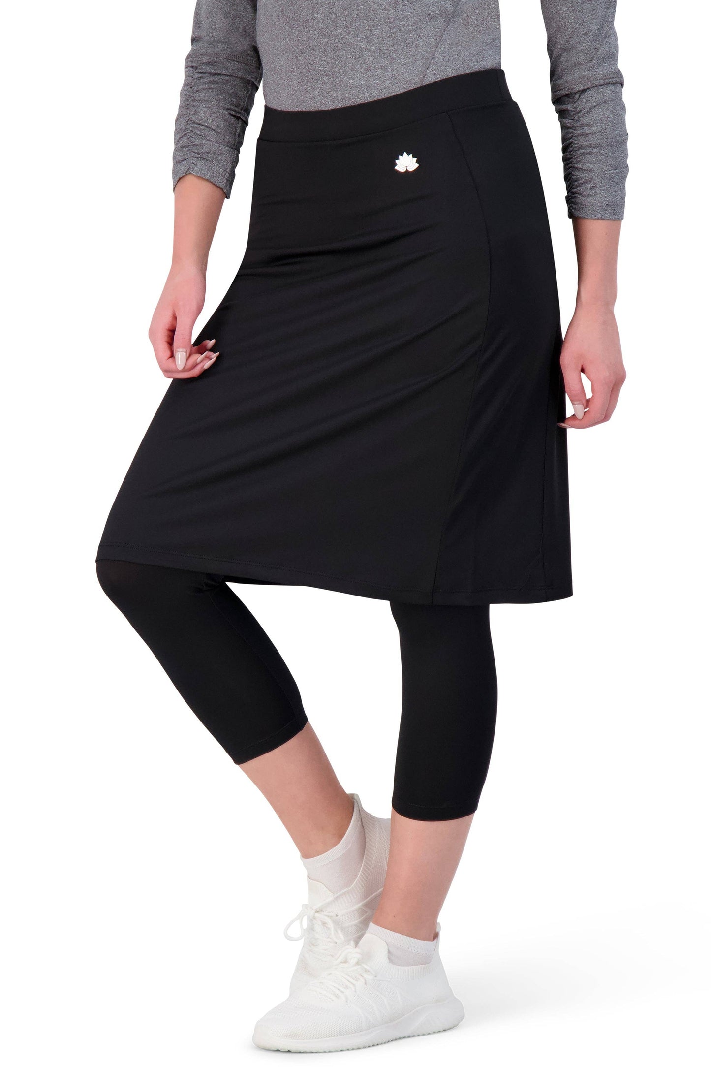 Snoga Athletics - Snoga Women’s Modest Fit Skirted Leggings - 22" Black: S