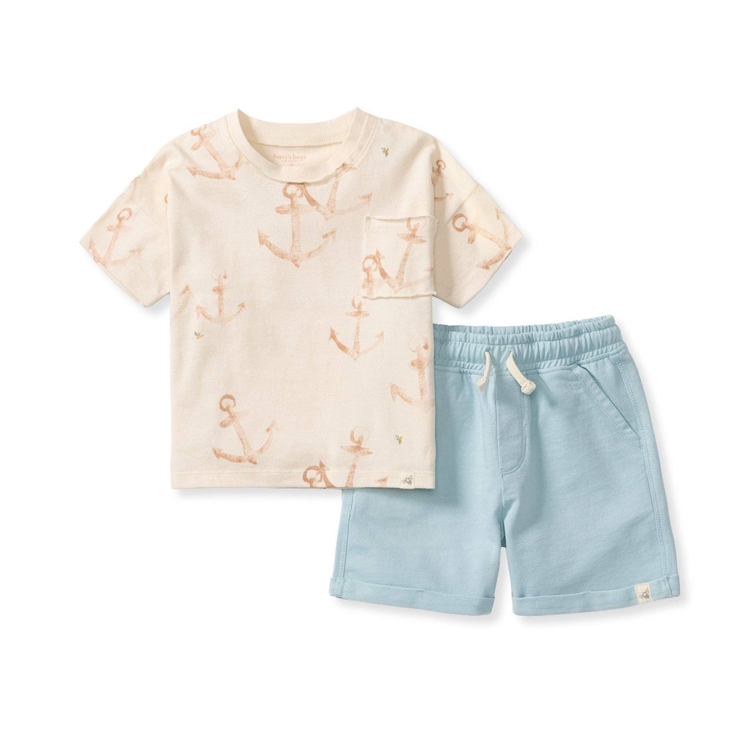 Burt's Bees Baby - Anchors Boy Tee & Shorts Set: 4T