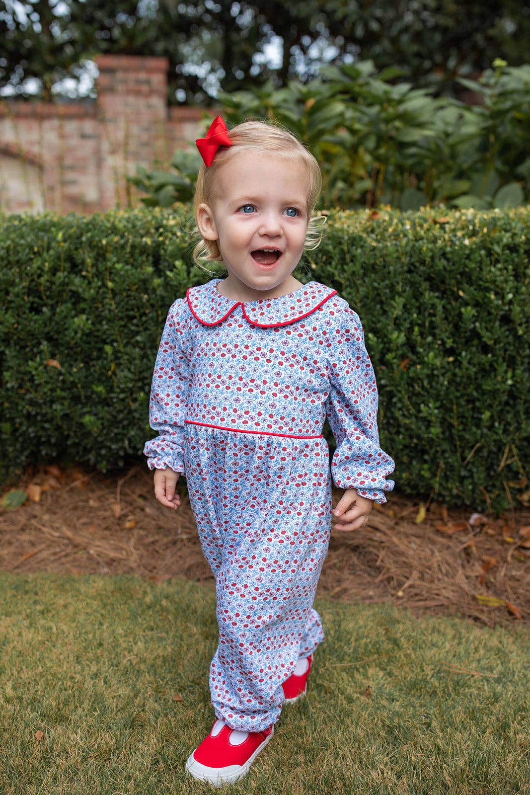 Grace and James Kids - Kinsley Floral Romper: 6M