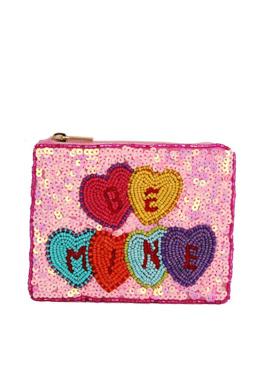 Be Mine Beaded Coin Purse