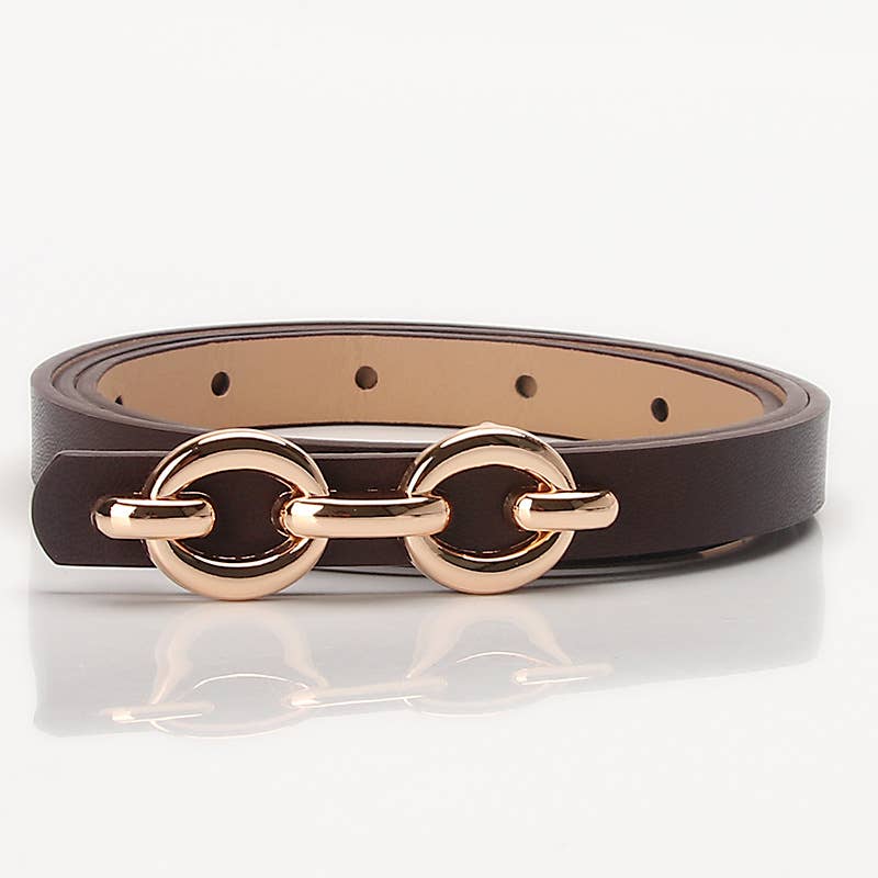Lily Clothing - Alloy buckle versatile dress west decorative belt: RED / (OS) 1
