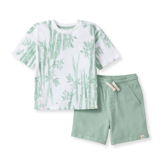 Burt's Bees Baby - Bamboo Forest Tee & Shorts Set: 4T