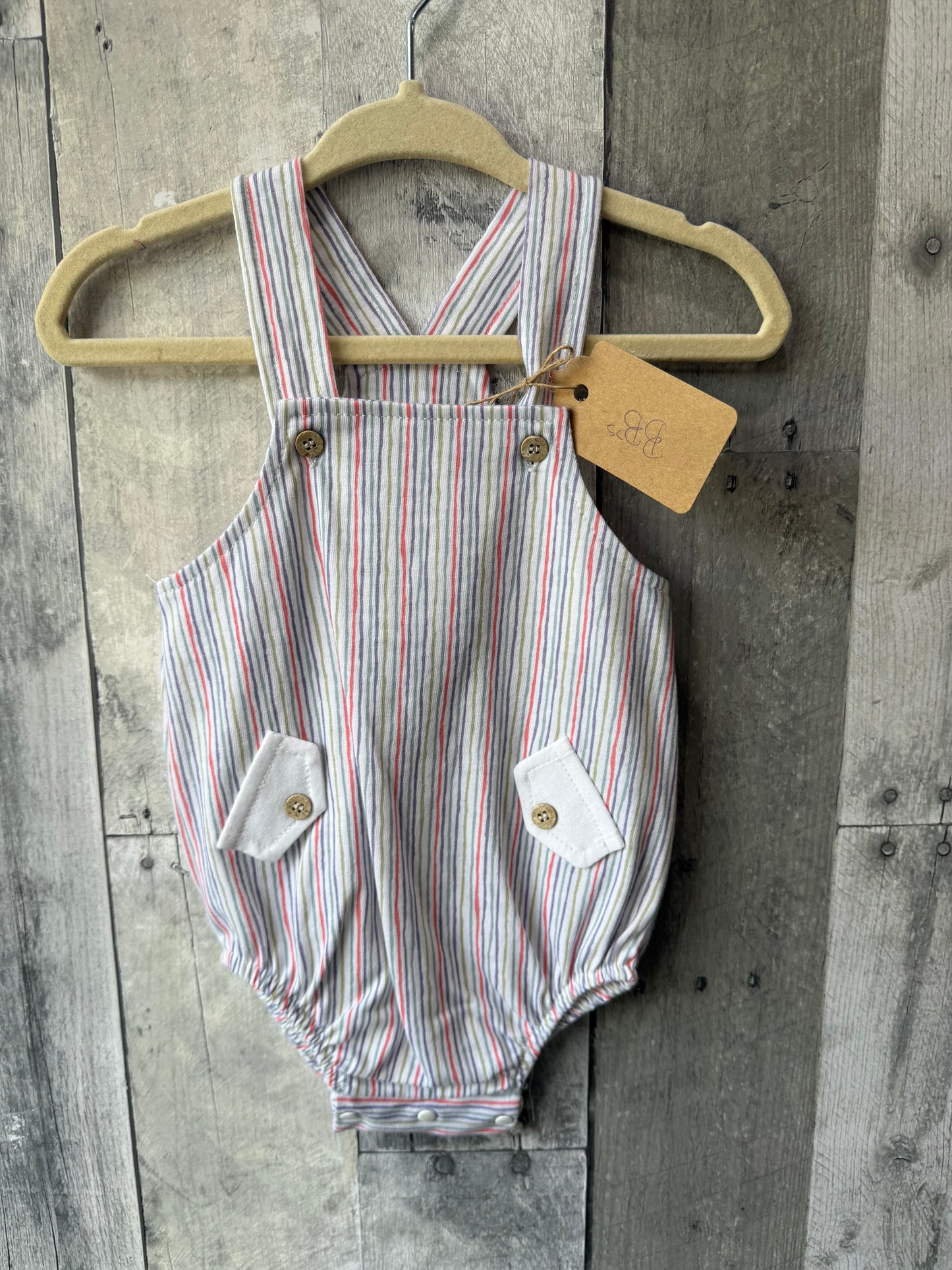 Babidu Baby Boy Surfer Stripe Romper