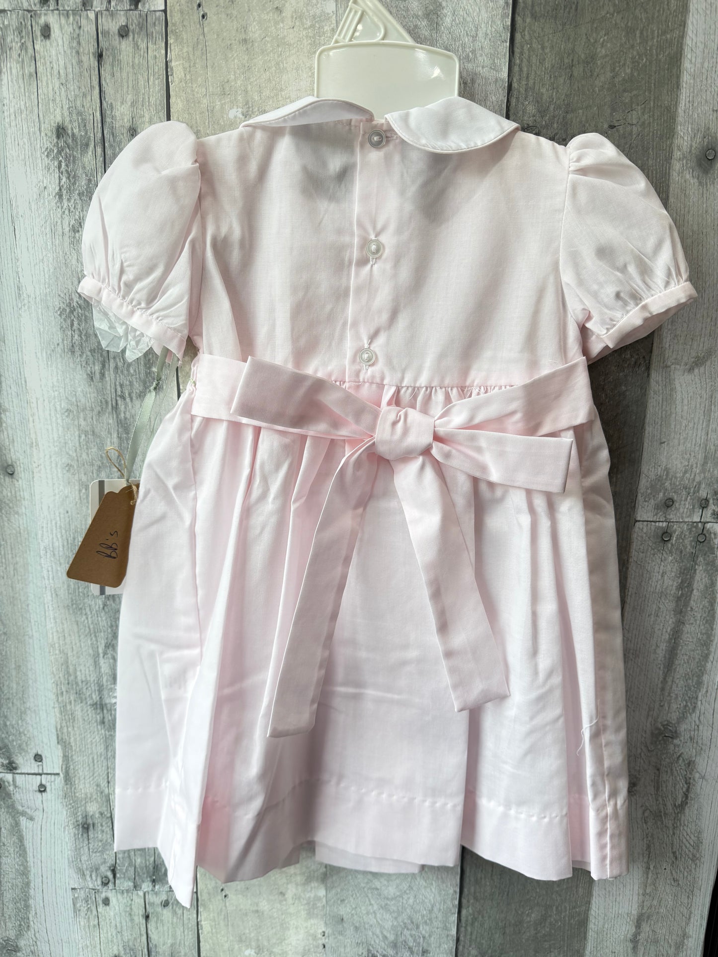 Feltman Brothers Pink Floral embroidered smocked dress