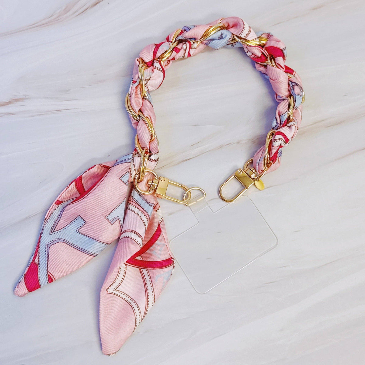 Ellison+Young - Braided Scarf Chain Phone Lanyard: Houndstooth
