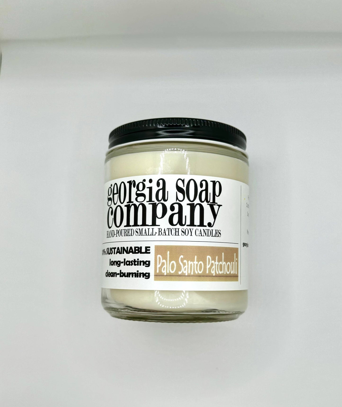 Georgia Soap Company - Palo Santo Patchouli Soy Wax Candle: 8 oz