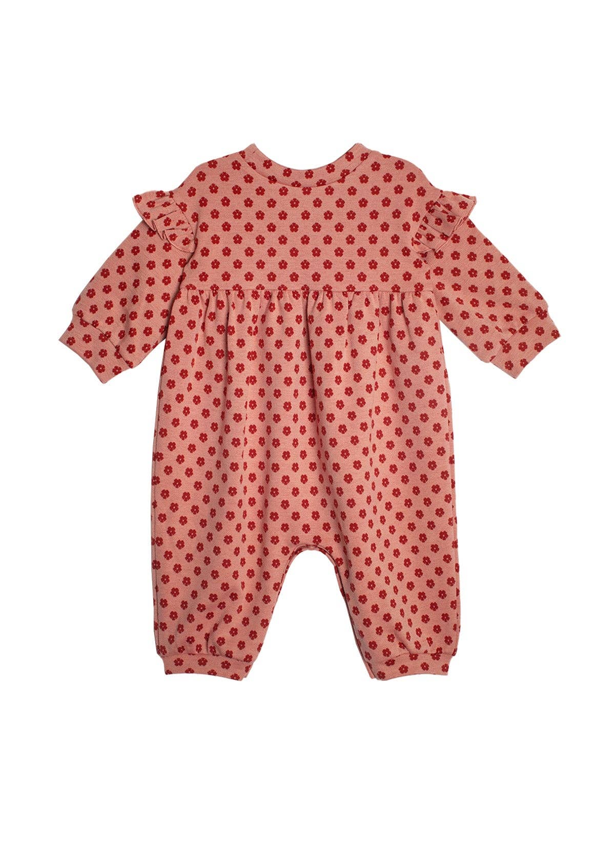 Pink and Red Knit Romper