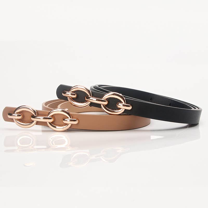 Lily Clothing - Alloy buckle versatile dress west decorative belt: RED / (OS) 1