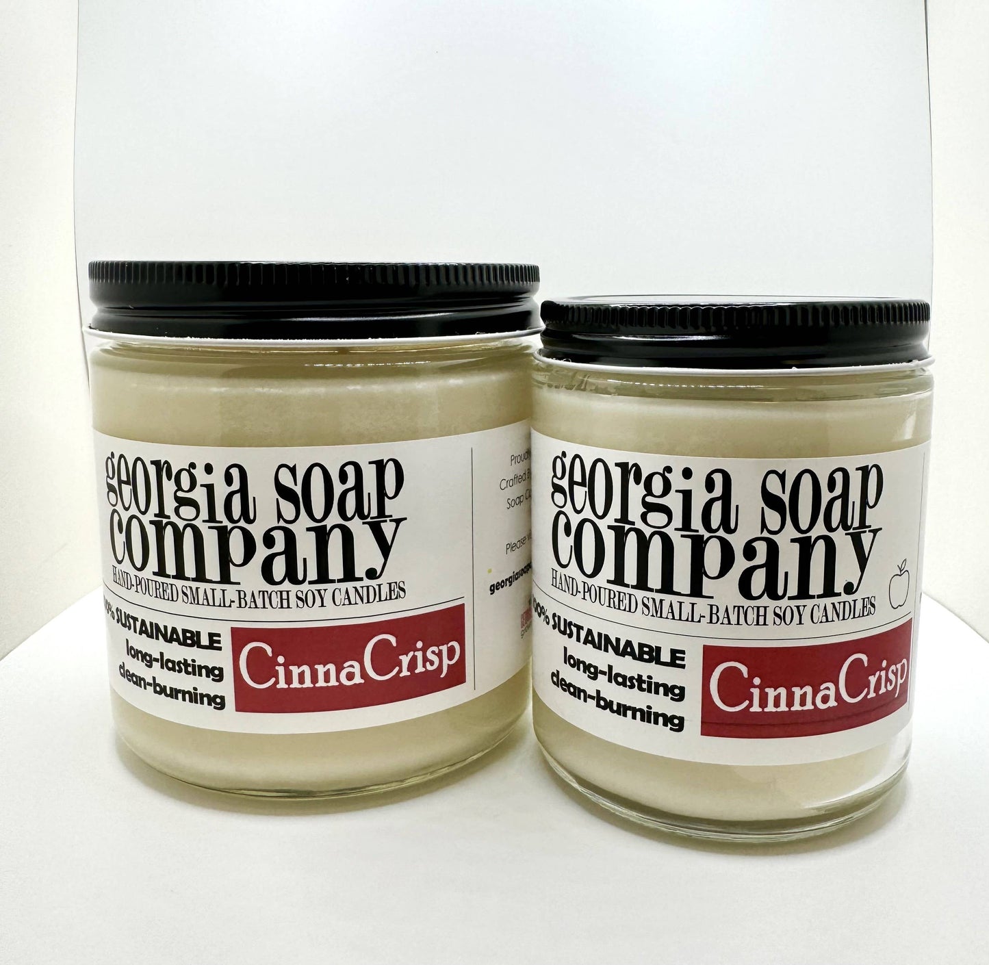 Georgia Soap Company - CinnaCrisp Soy Wax Candle: 8 oz