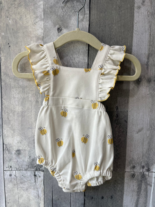 Bumble Bee Ruffle Bubble romper