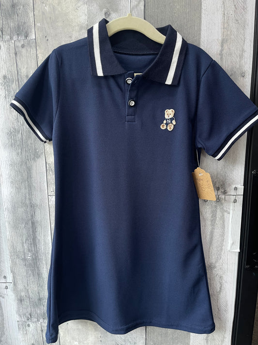 Girls Polo Navy Blue Dress