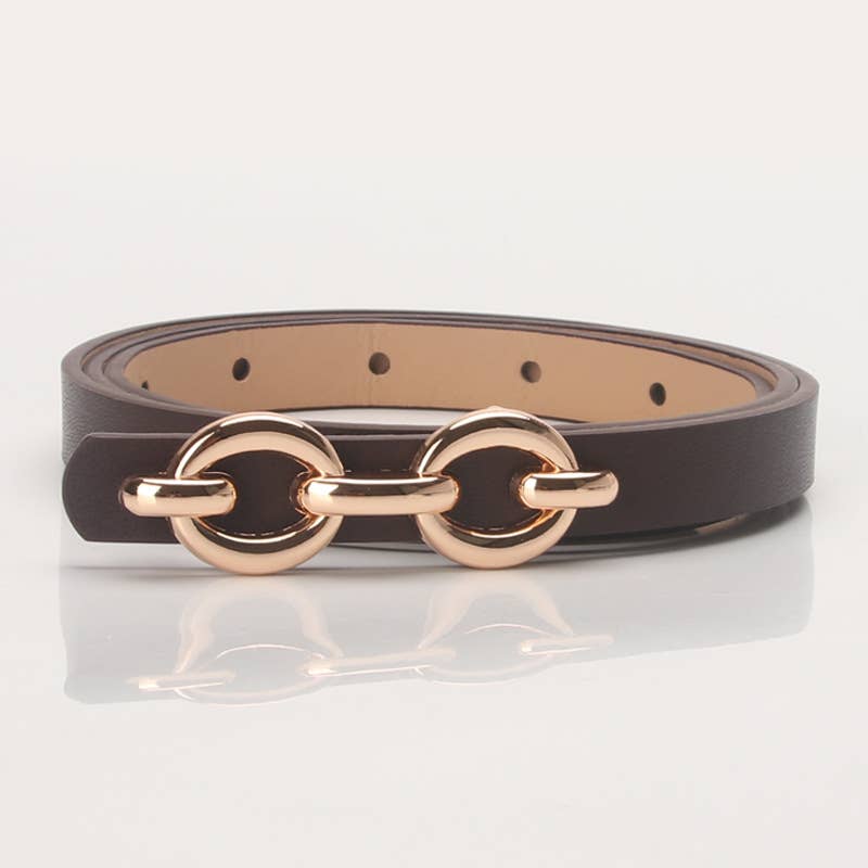 Lily Clothing - Alloy buckle versatile dress west decorative belt: RED / (OS) 1