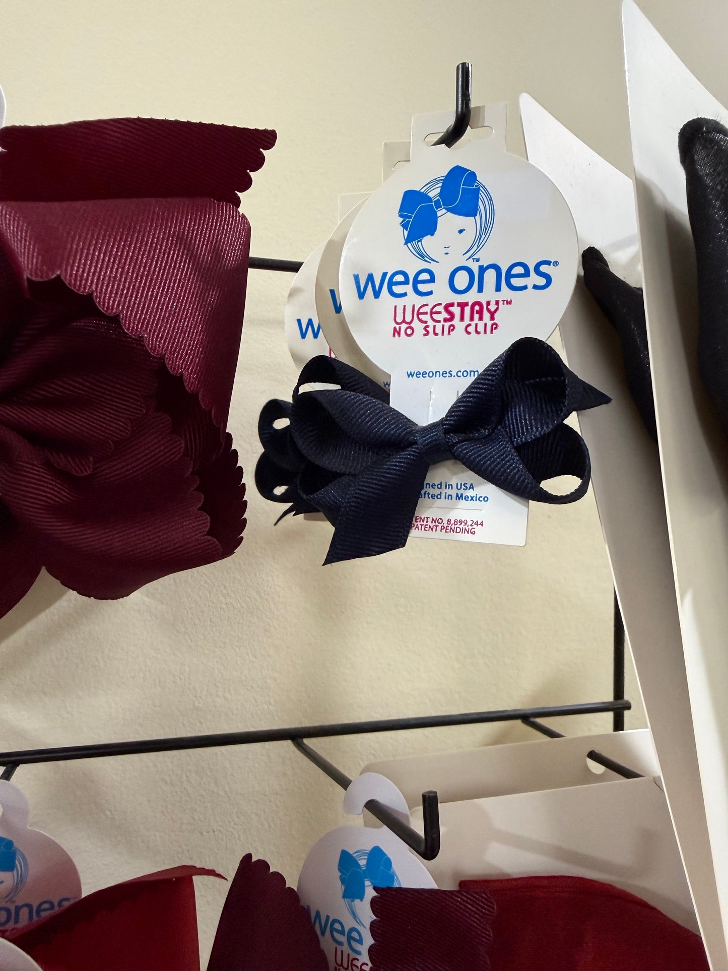 “Baby” Knot tied Wee Ones Hair Bow // Navy