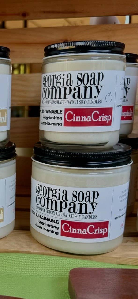 Georgia Soap Company - CinnaCrisp Soy Wax Candle: 8 oz
