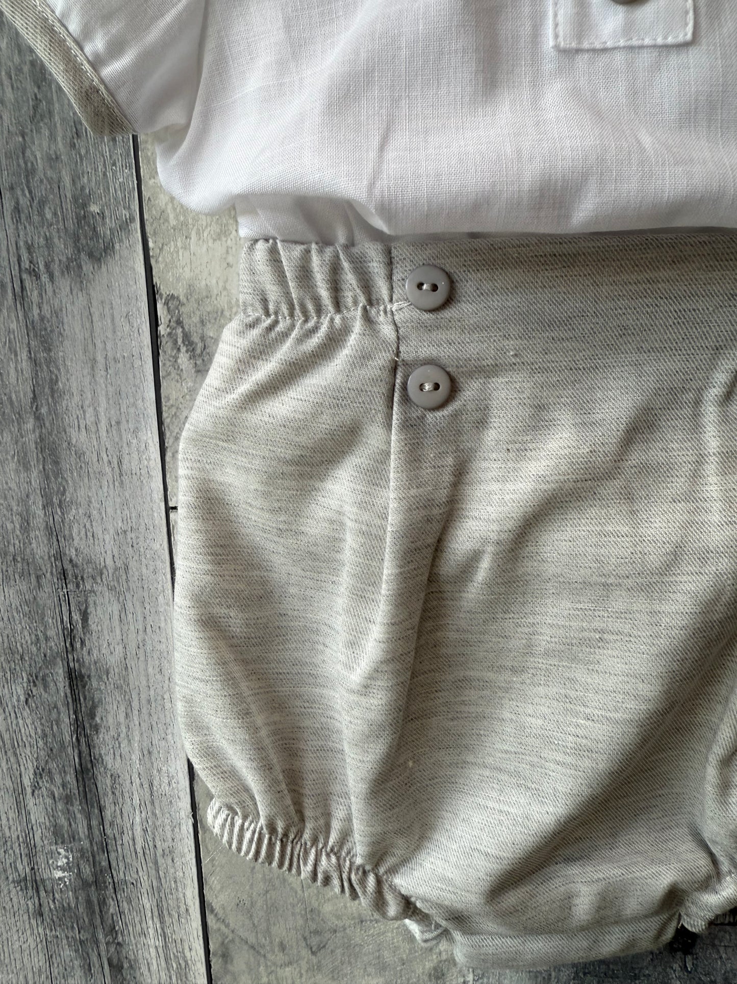 Baby Boy Peter Pan Collar & shorts set