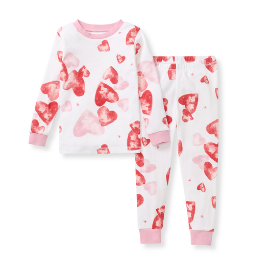 I Heart You Organic Cotton Two-Piece Pajamas
