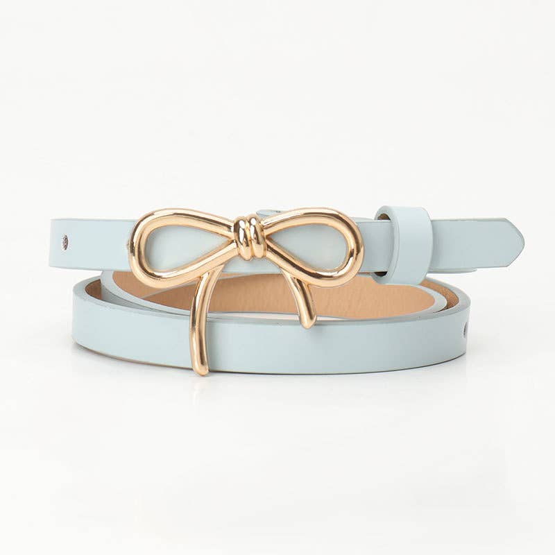 Lily Clothing - Bow-knot golden buckle versatile dress belt: CAMEL / (OS) 1