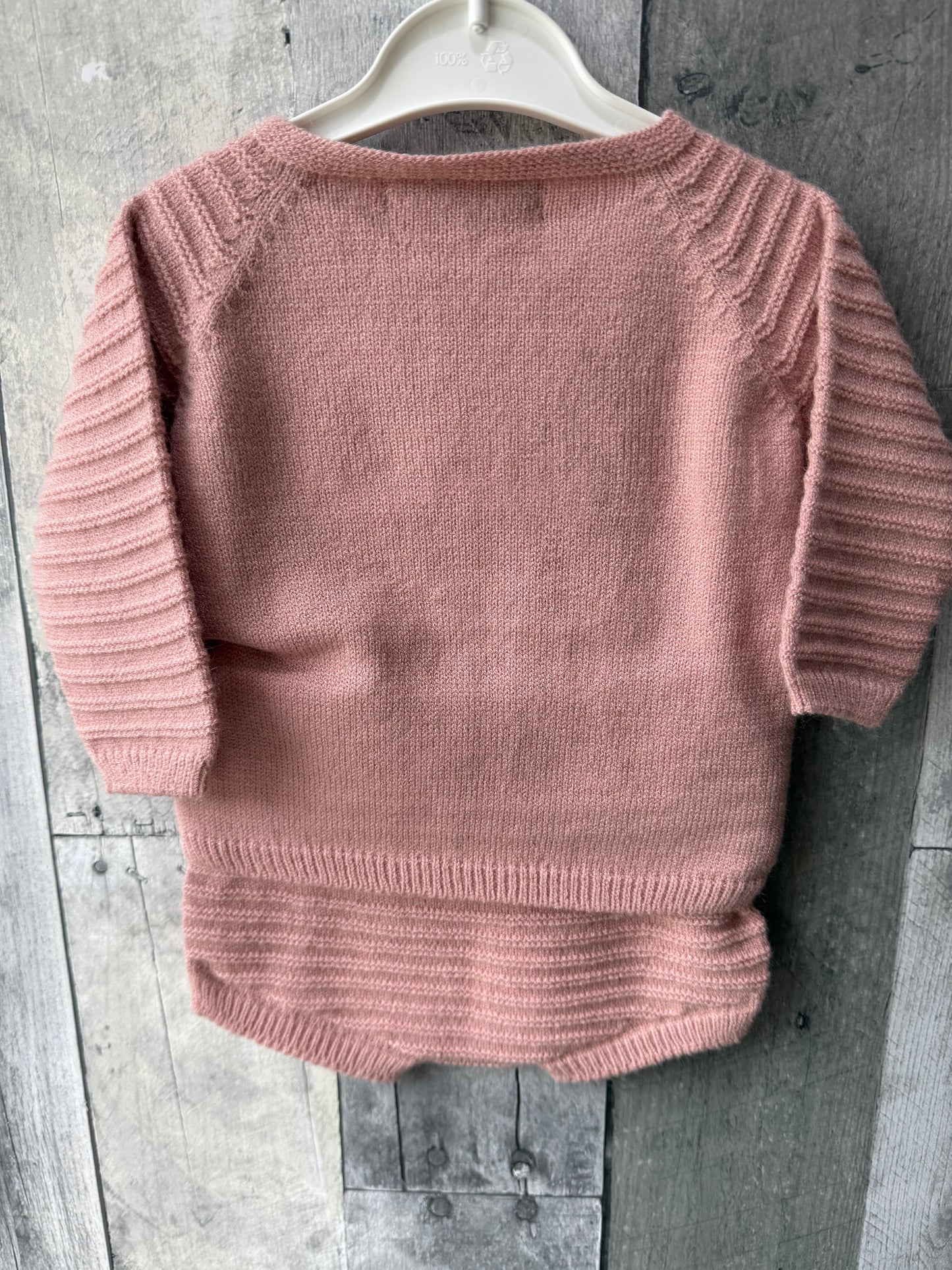 Babidu Baby Girl Pink Knit Set // Scotty Dog