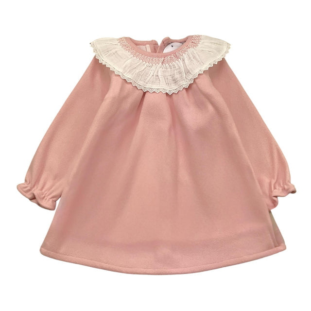 Babidu Girls Pink 2T Dress Ruffle Collar