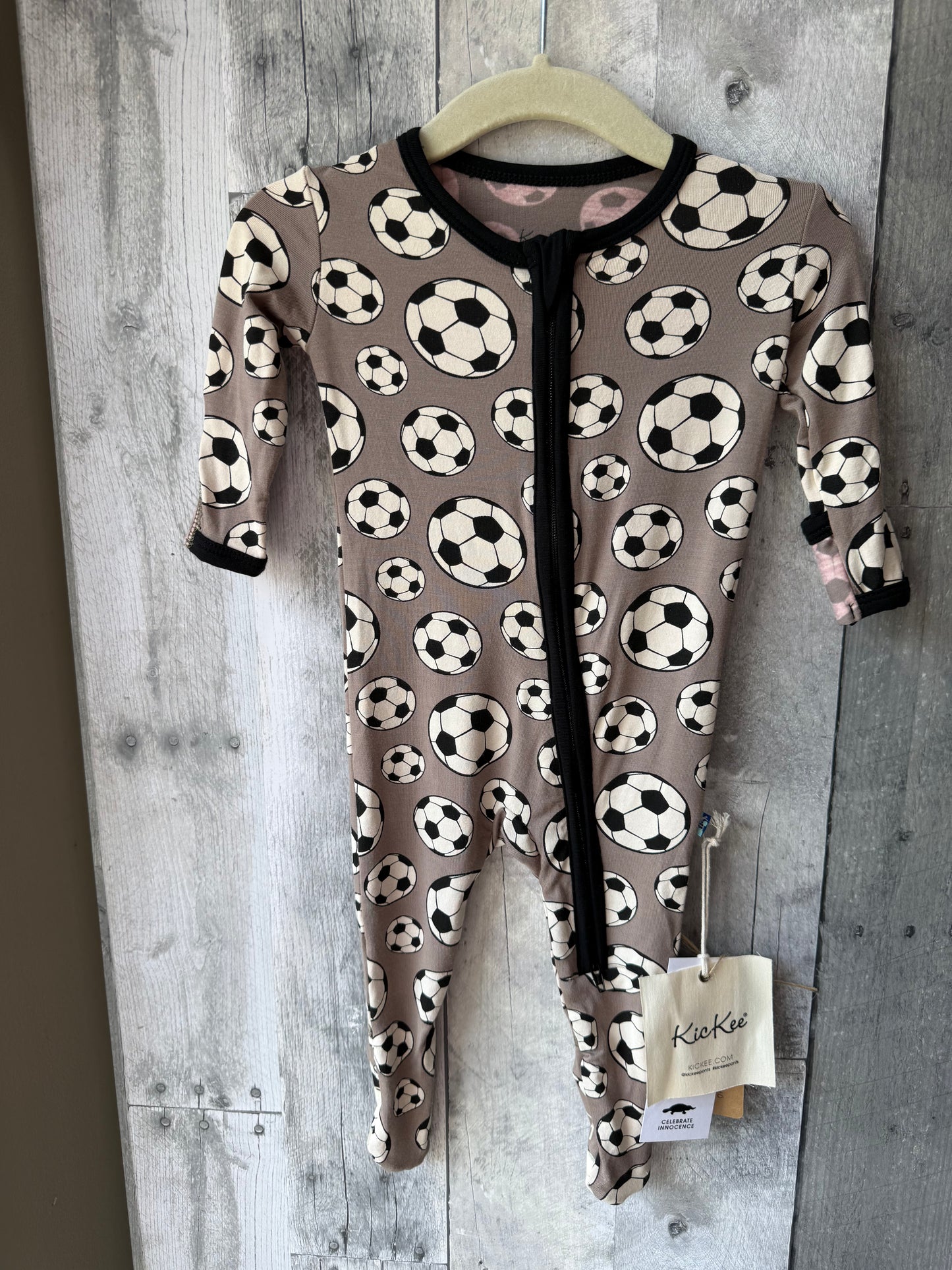 KicKee Pants Footie Pajamas with 2-Way Zip // Soccer