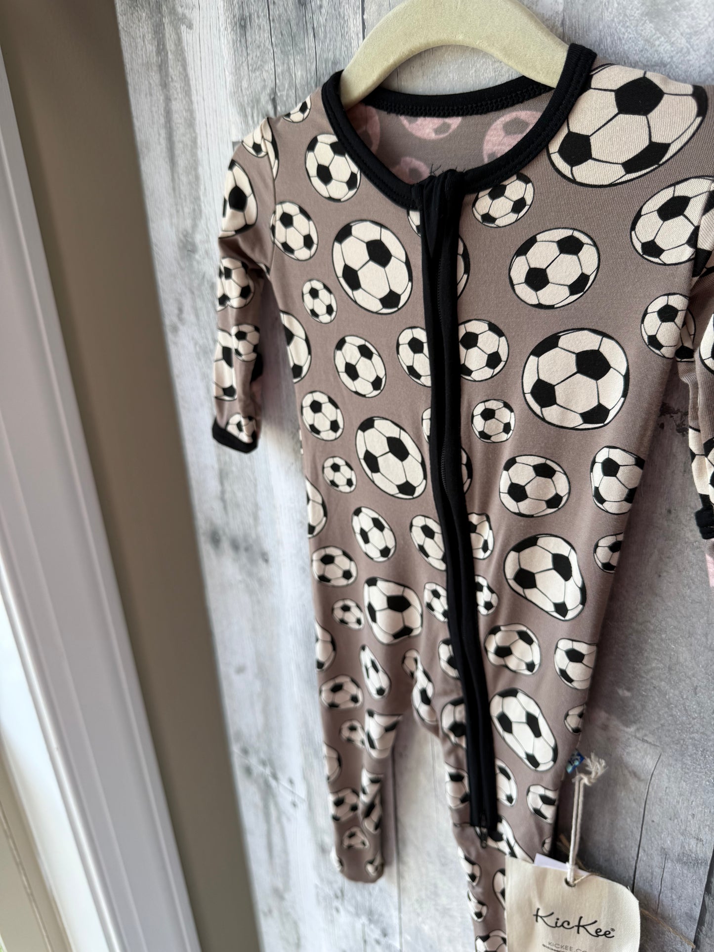 KicKee Pants Footie Pajamas with 2-Way Zip // Soccer
