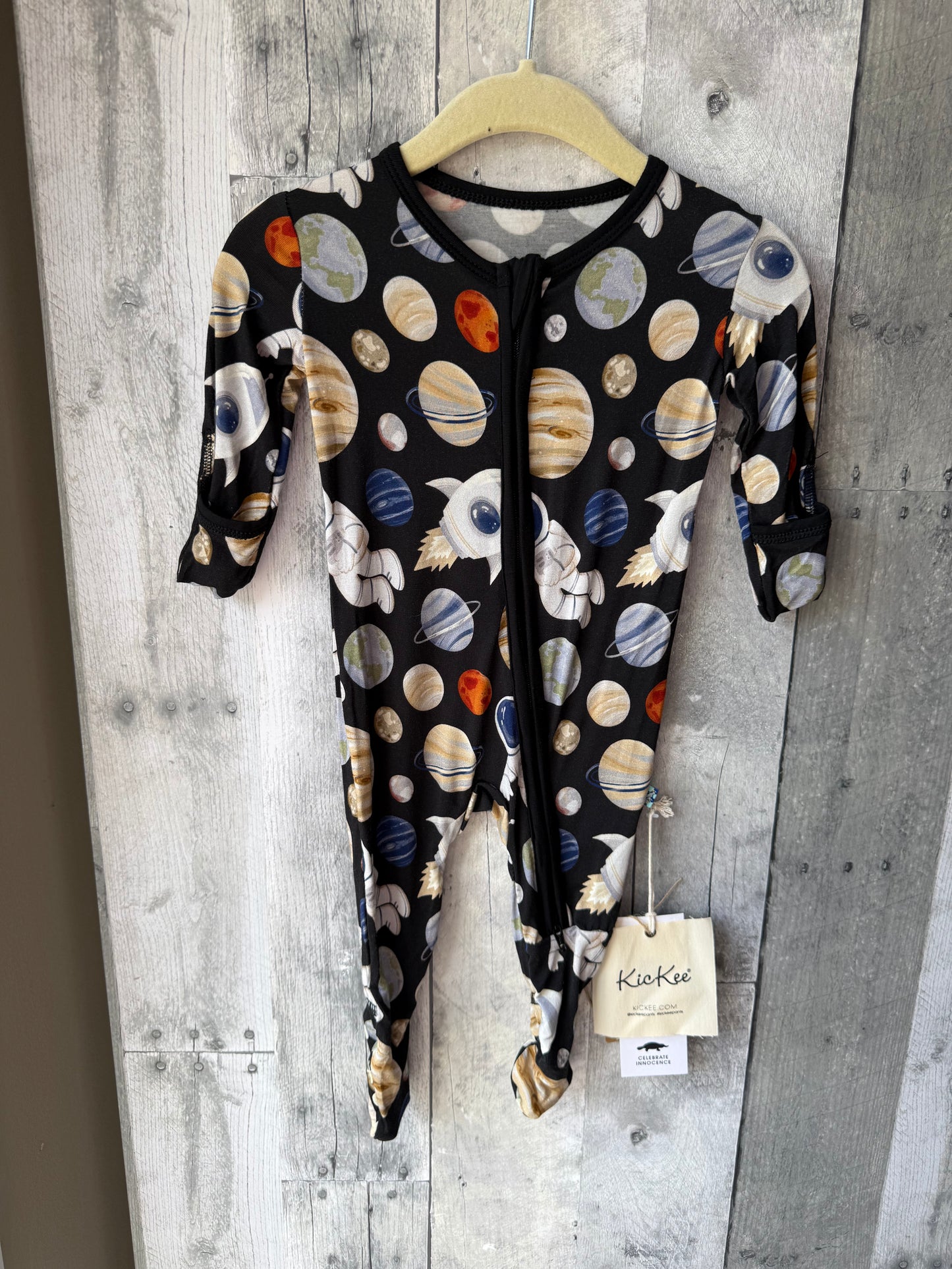 KicKee Pants Footie Pajamas with 2-Way Zip // Solar Sky