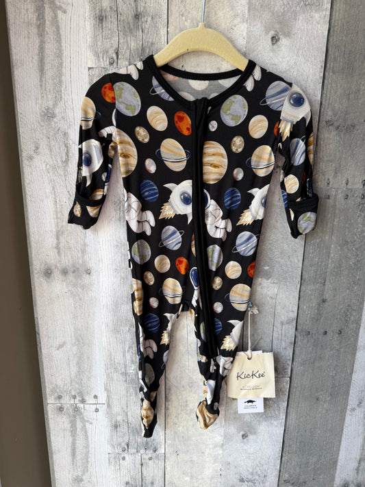 KicKee Pants Footie Pajamas with 2-Way Zip // Solar Sky