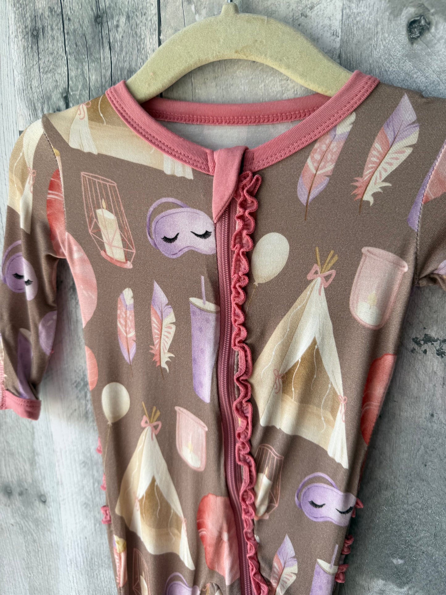 KicKee Pants Footie Pajamas with 2-Way Zip // Glamping Girl