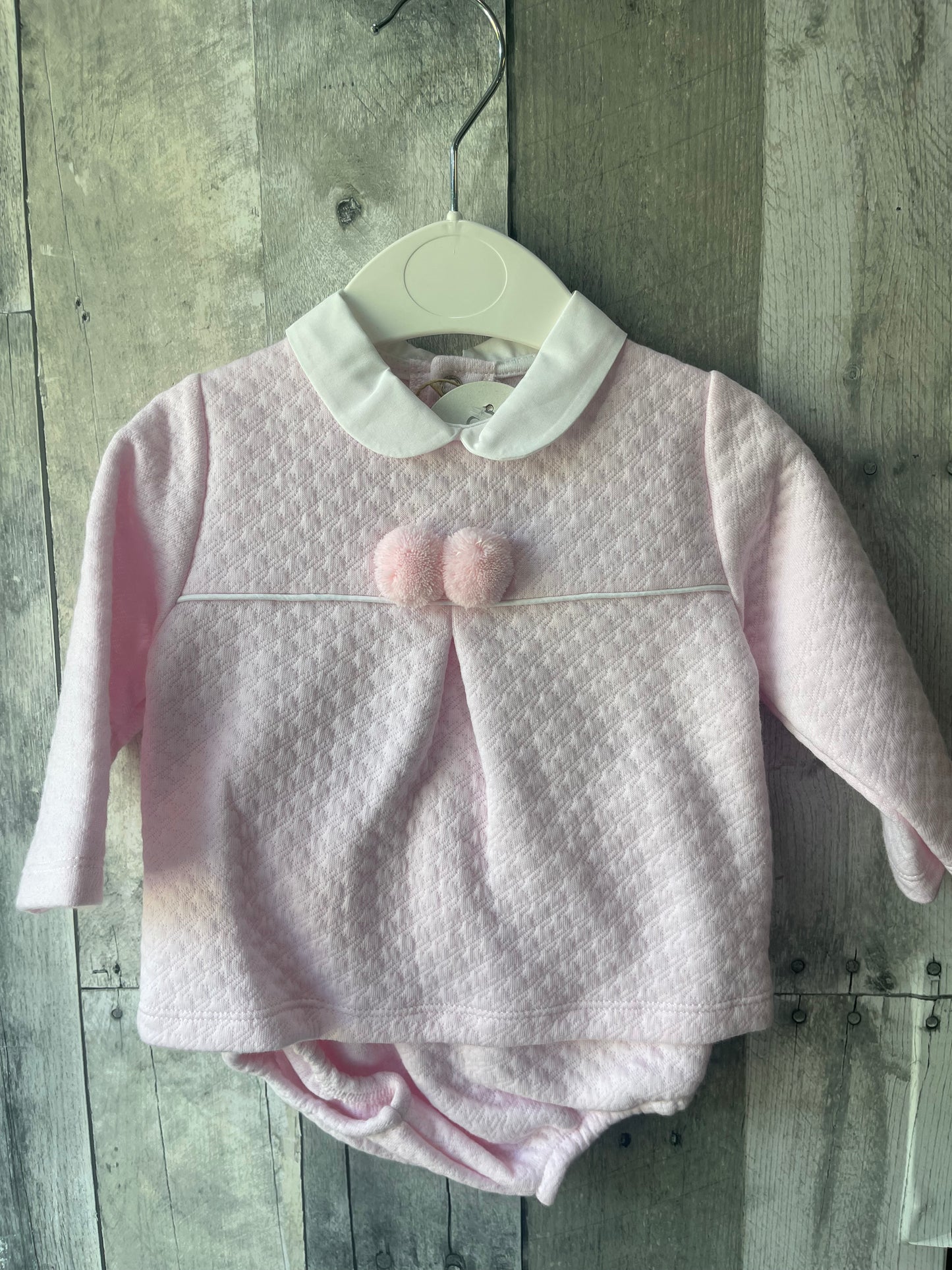 Pale Pink Pom & Collar set