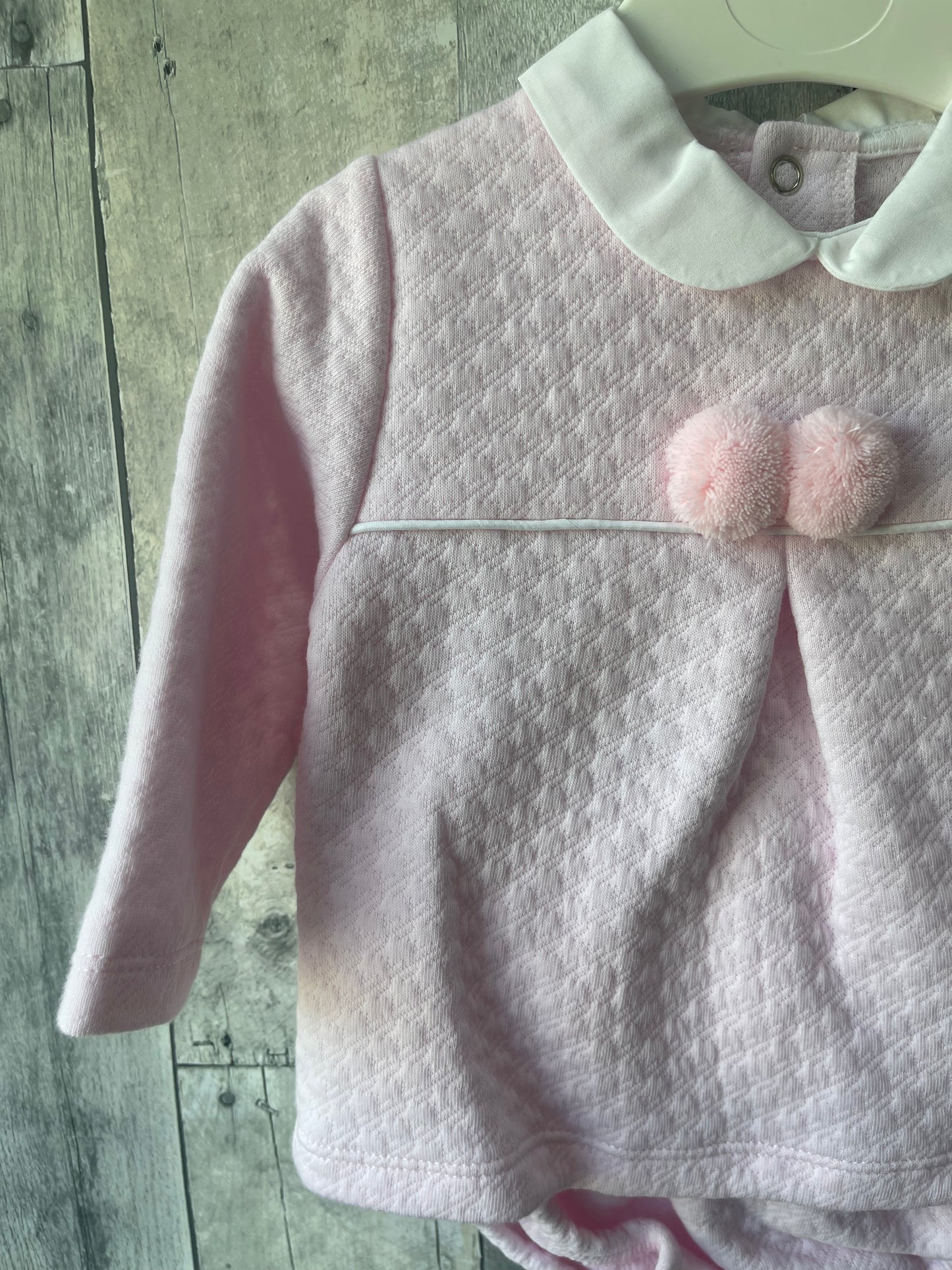 Pale Pink Pom & Collar set