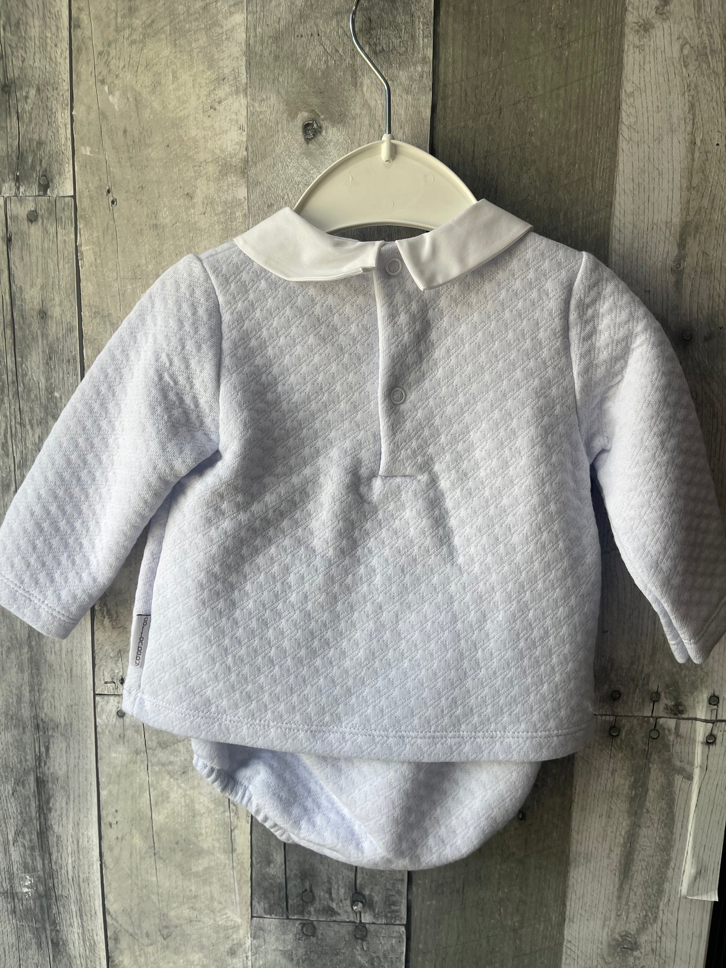 Baby Blue Pom & Collar set