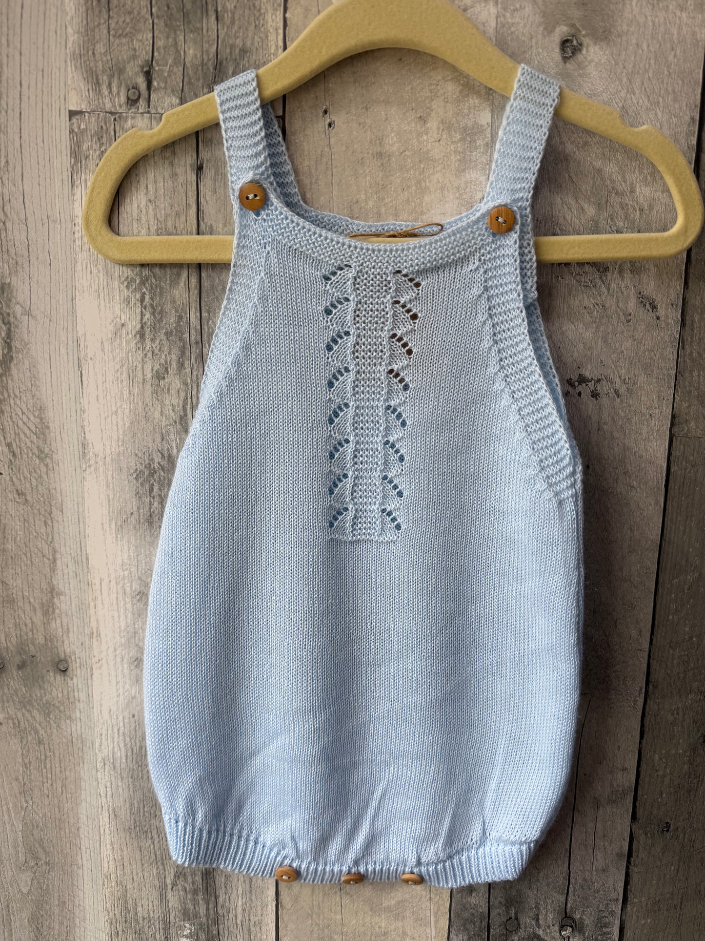 Babidu Knit One-piece Romper // Blue