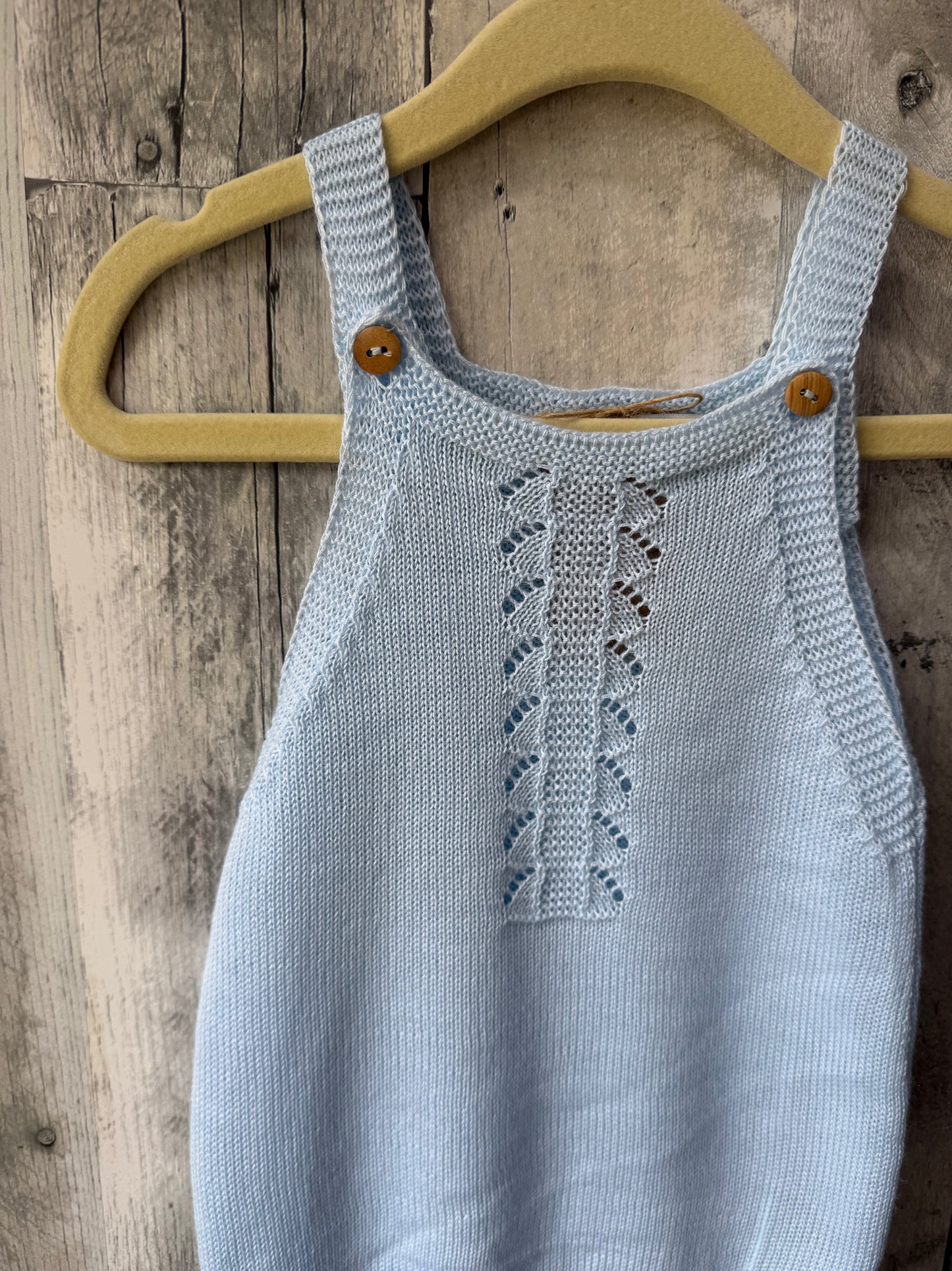 Babidu Knit One-piece Romper // Blue