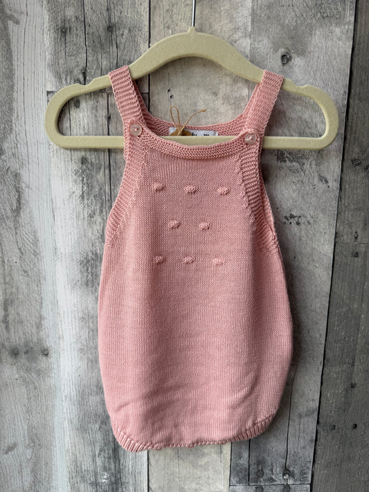 Babidu One Piece Knit Romper // Dusty Pink