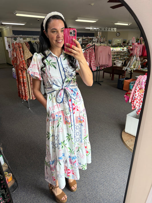 Coastal Print Dress
